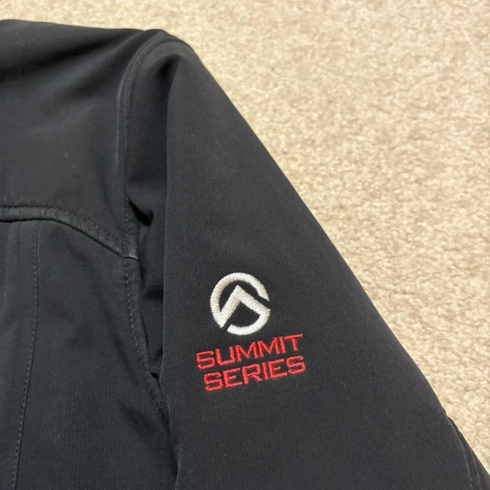The North Face Summit Series Jacket Mens Small Black Softshell Fleece Lined